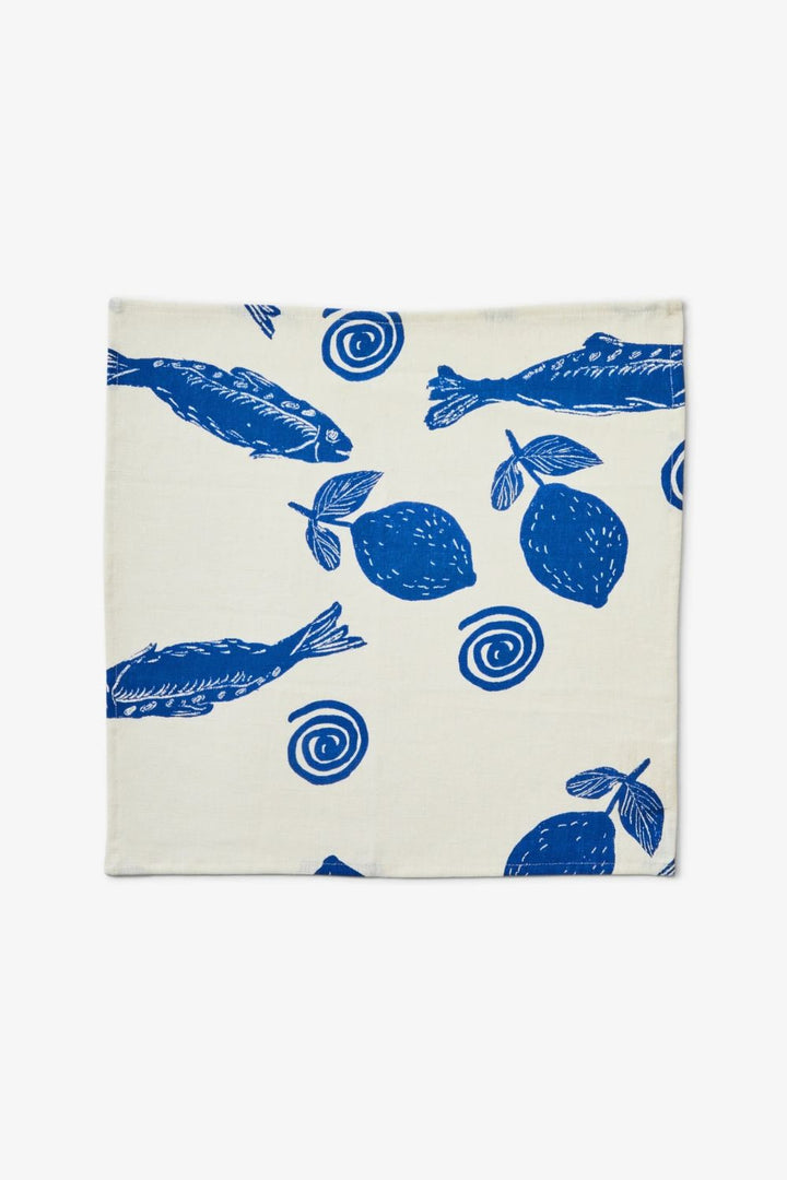 Sardines Blue Napkins (set of 4)