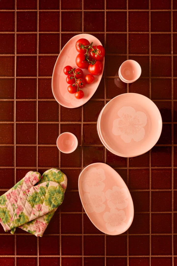 Jardin Pink Oval Plate