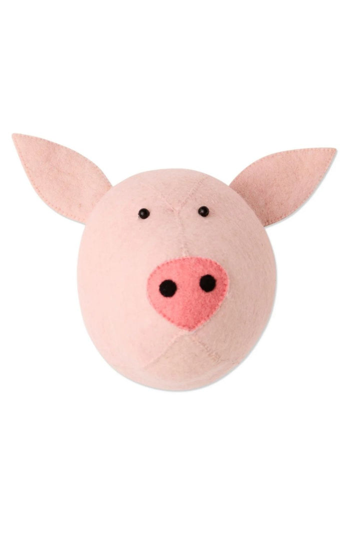 Pig Felted Animal Wall Mount