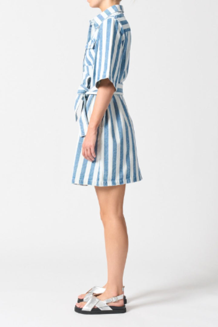 Mayfair Dress-Denim Stripe