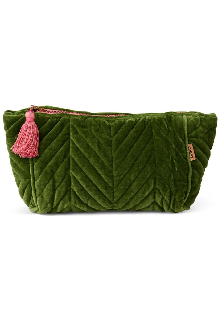 MOSS VELVET TOILETRY BAG