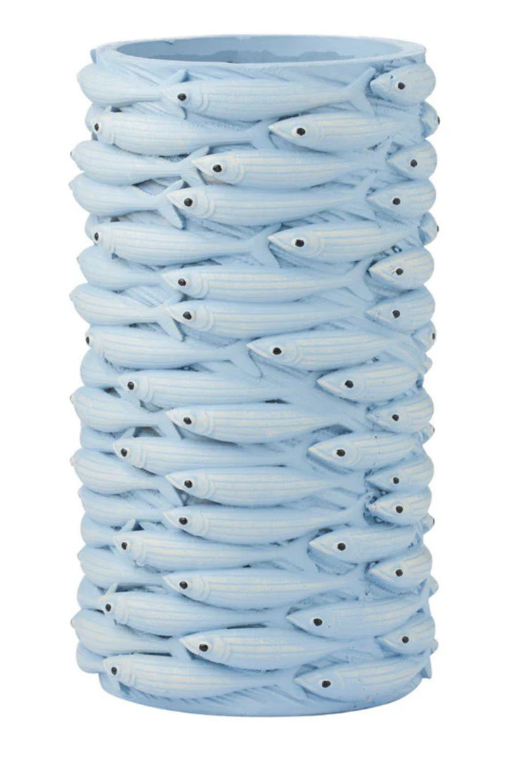 Sam Sardine Blue Resin Vase