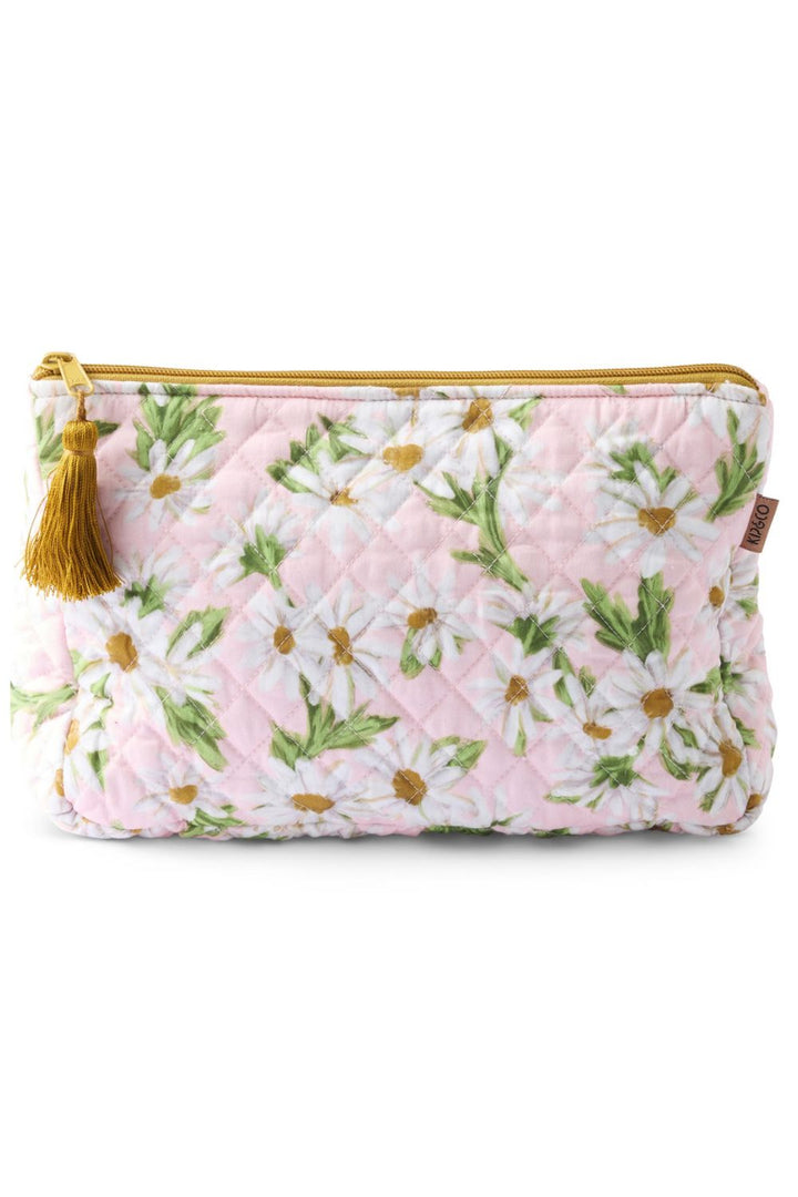 Sweet Daisy Quilted Cotton Toiletry Purse One Size - Crate Expectations