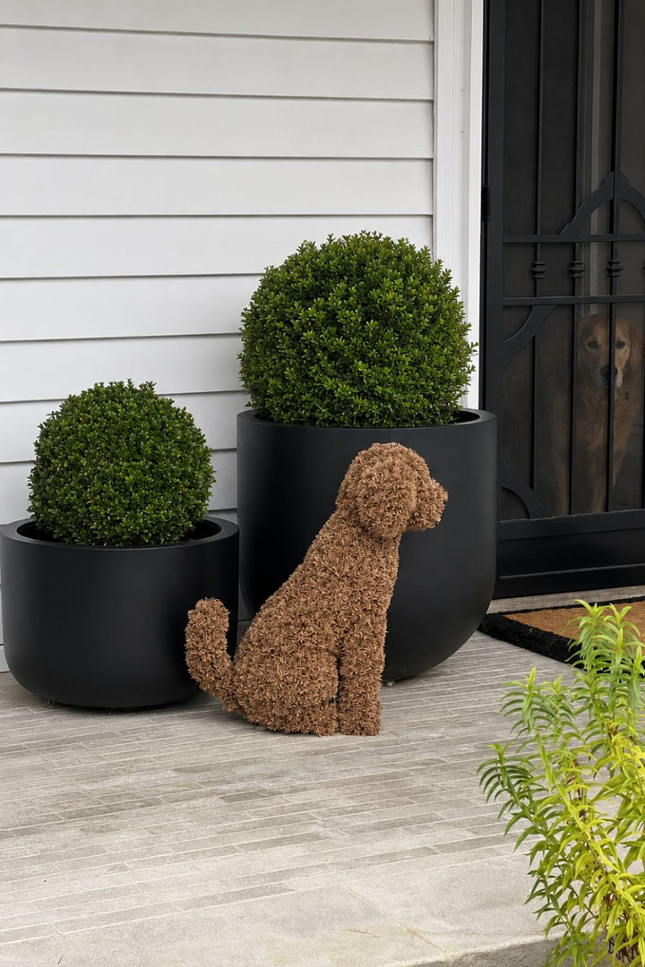 MILO Topiary Cypress Dog (UV Treated) - Light Brown
