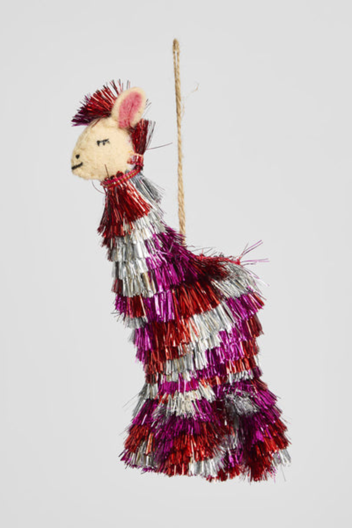 Shaggy llama Hanging Tree Decoration