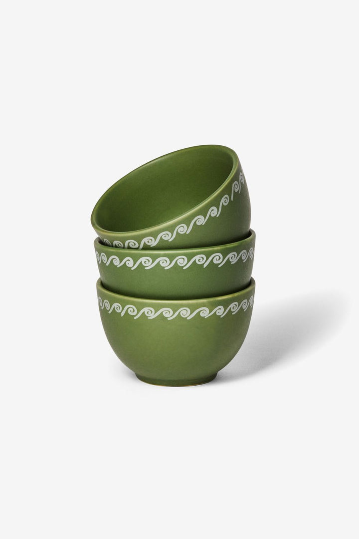 Vines Green Small Bowl (set of 3)