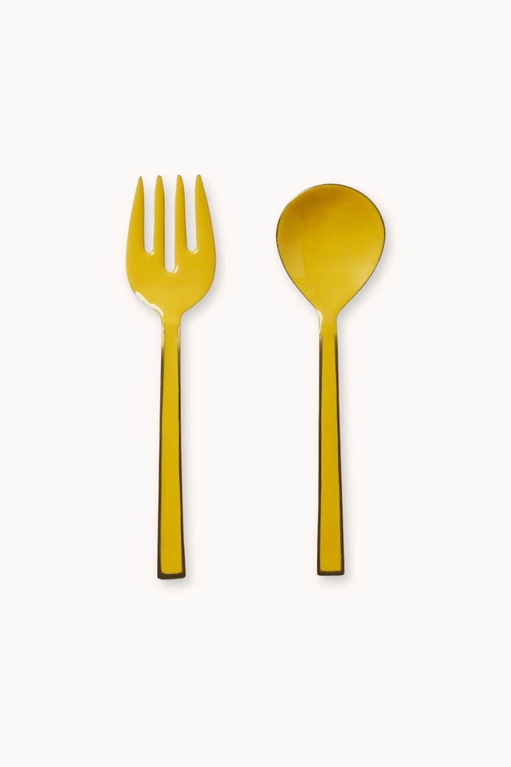 Sunny Enamel Salad Servers