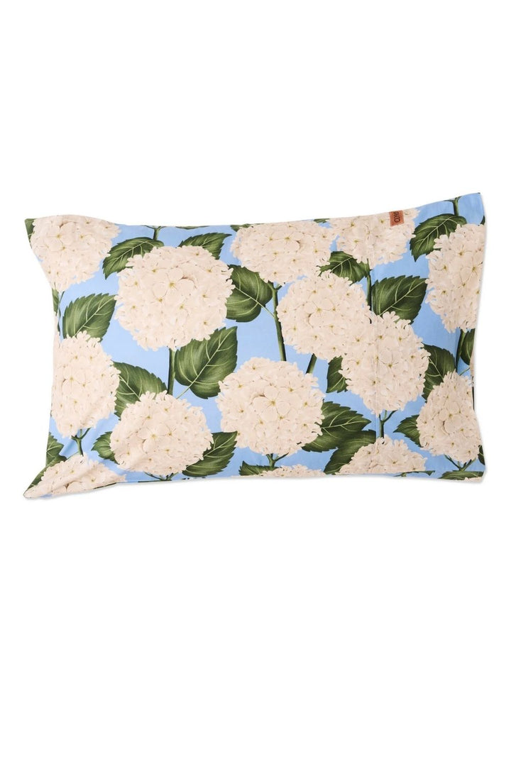 Hydrangea Blue Organic Cotton Pillowcases 2P Standard Sets