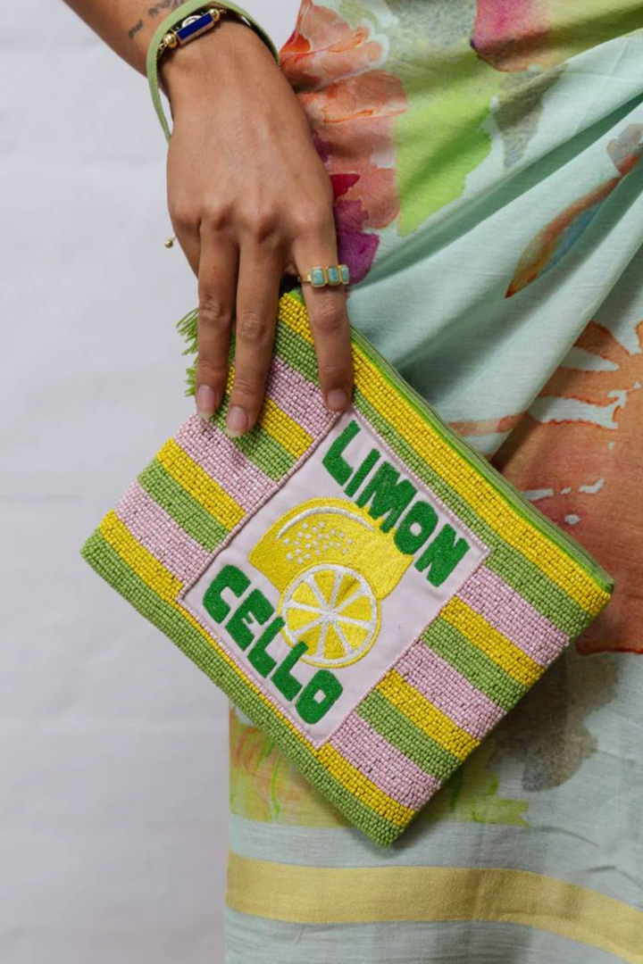 Limoncello Beaded Pouch
