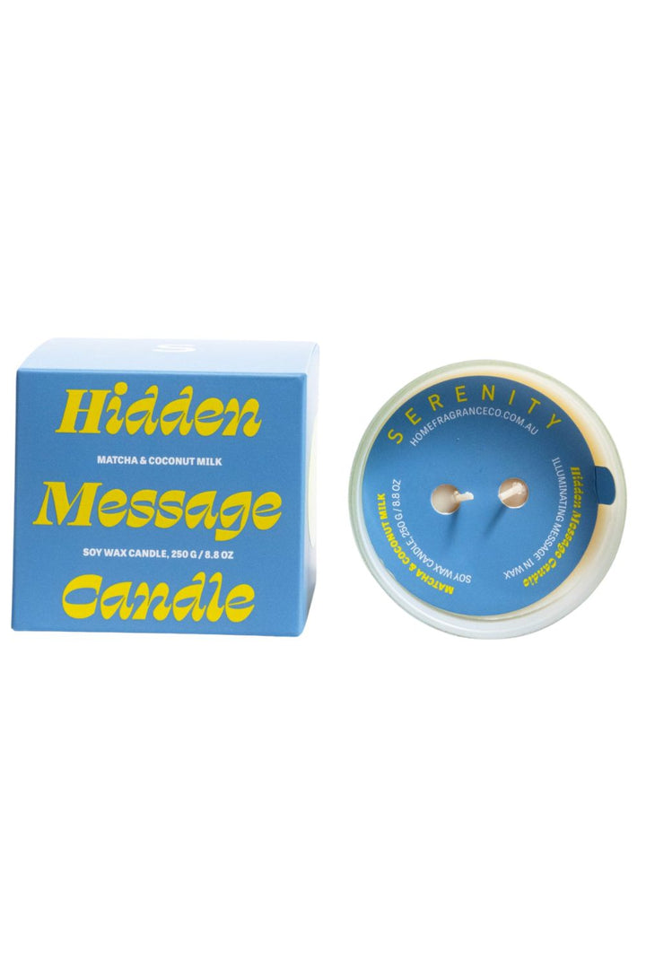 SECRET MESSAGE CANDLE - MATCHA & COCONUT MILK
