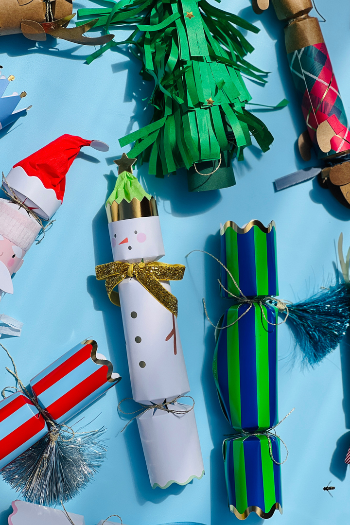 Striped Tinsel Tassel Crackers