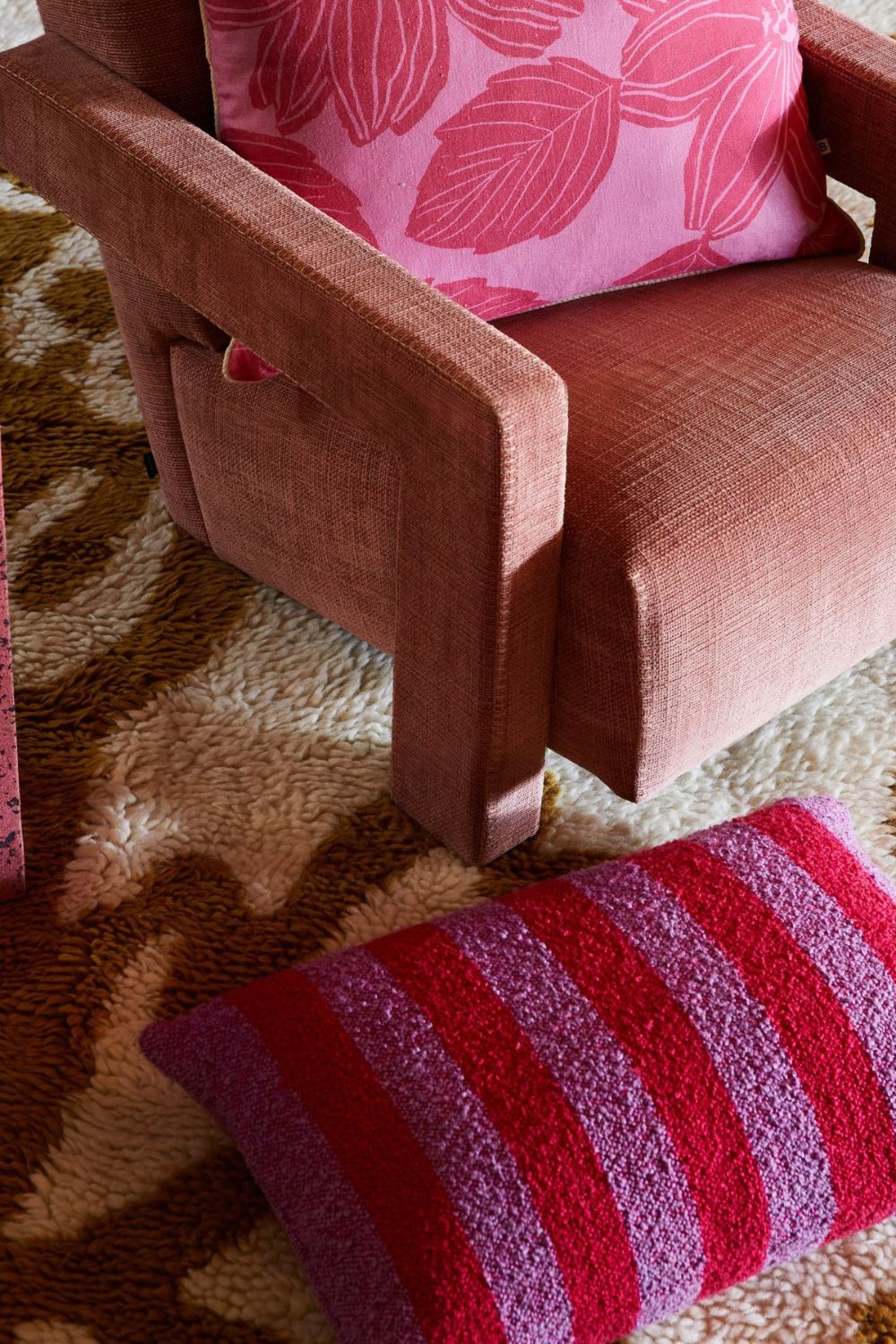 Boucle Stripe Candy Cushion
