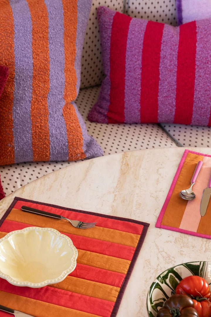 Boucle Stripe Candy Cushion