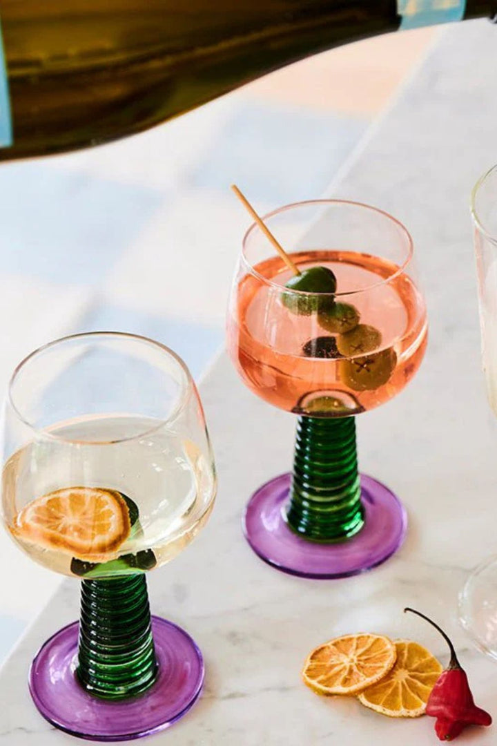 Garden Party Stalk Wine Glasses 2p set one size