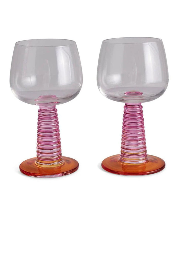 Sunset Stalk Wine Glasses 2p set one size