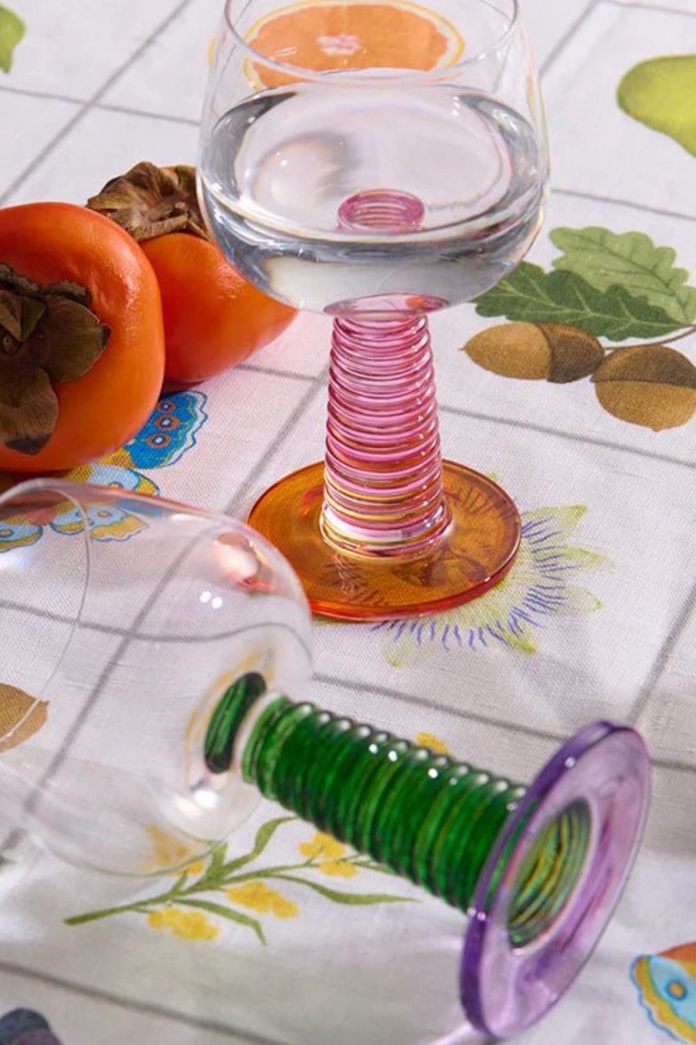 Sunset Stalk Wine Glasses 2p set one size