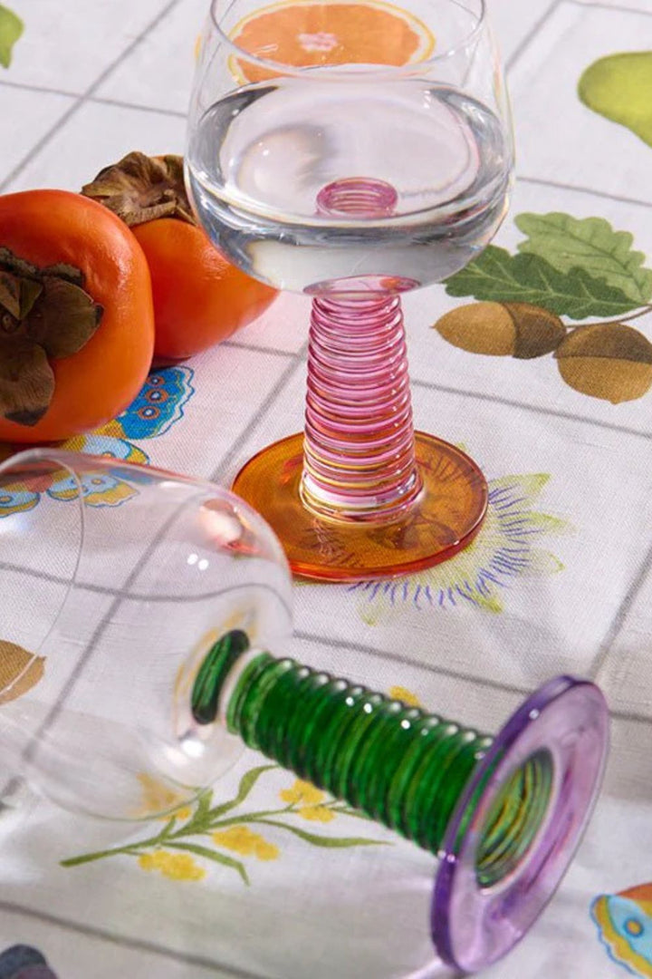 Sunset Stalk Wine Glasses 2p set one size