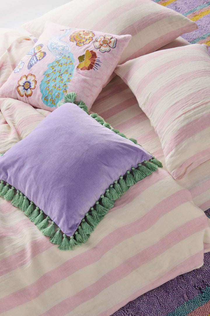 Wisteria Lane Velvet Tassel Cushion One Size