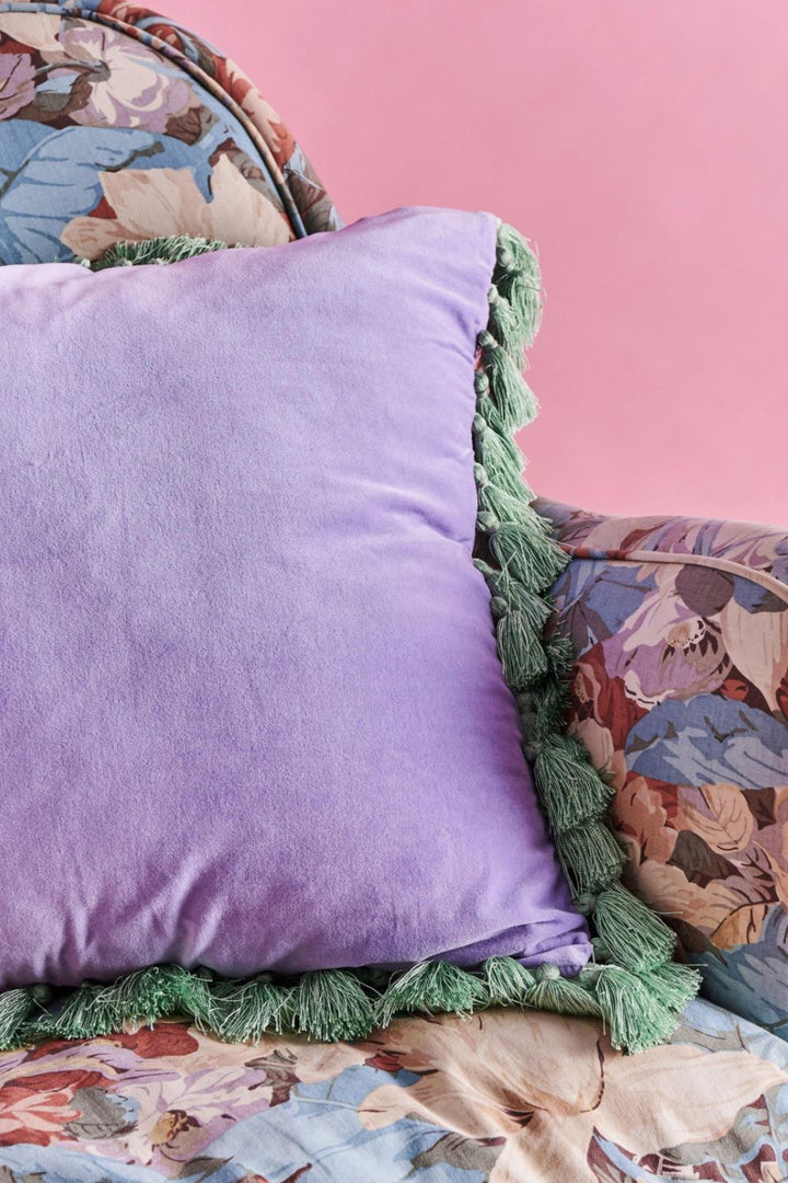 Wisteria Lane Velvet Tassel Cushion One Size