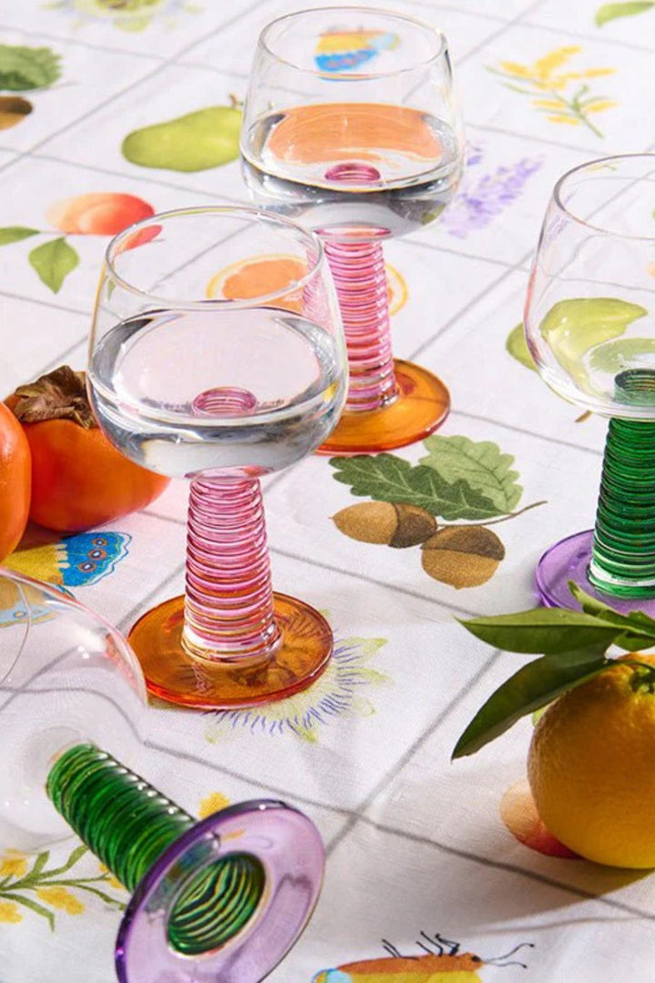 Sunset Stalk Wine Glasses 2p set one size