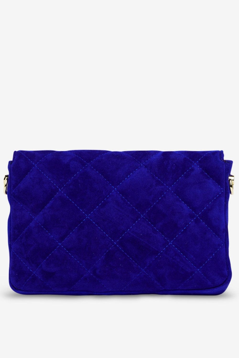 Sarah Crossbody - Quilted Cobalt Suede