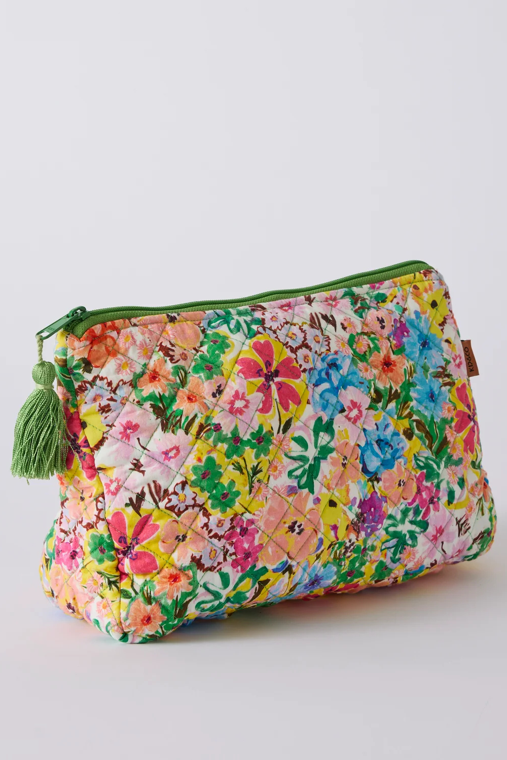 Pretty Pansy Quilted Cotton Toiletry Purse