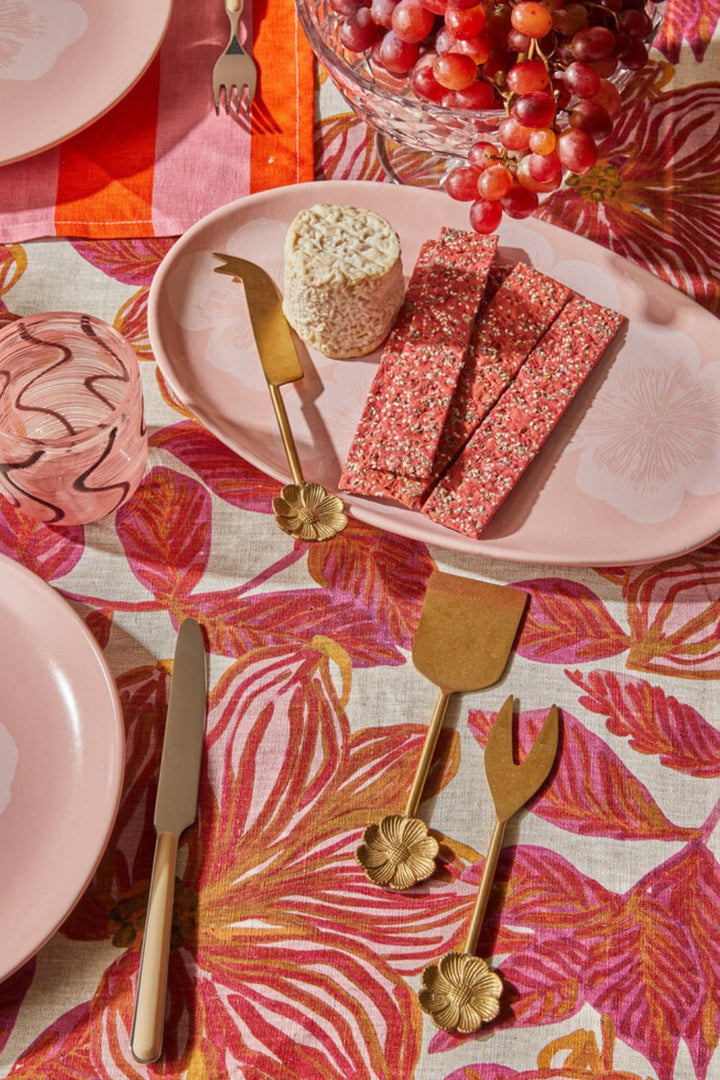 Jardin Pink Oval Plate