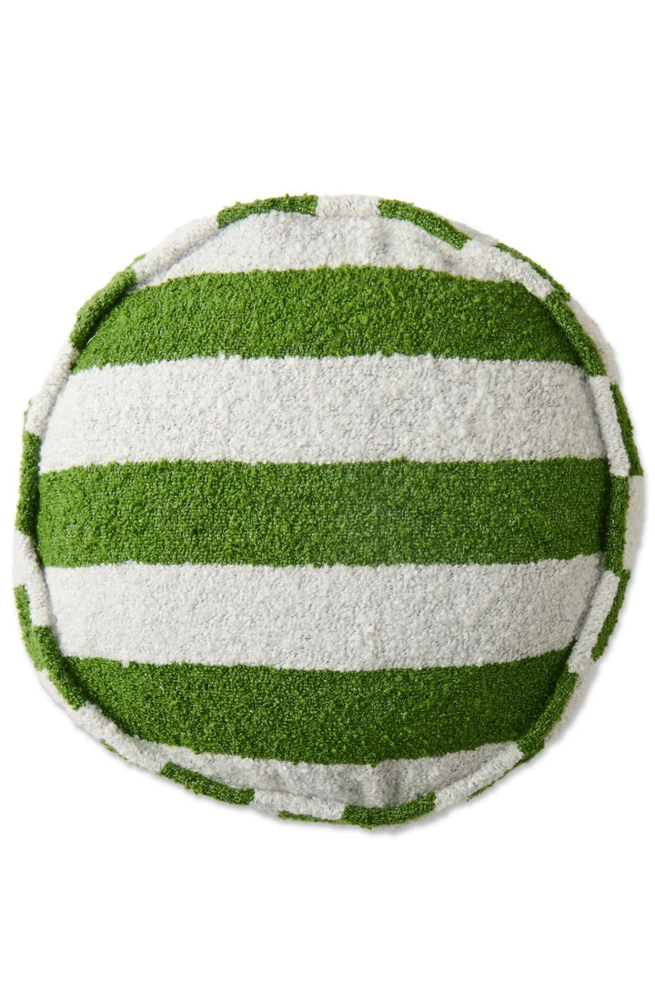 MOSS STRIPE BOUCLE PEA CUSHION