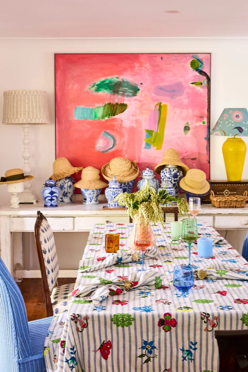 Kip&Co x Anna Spiro Malabar Floral Embroidered Tablecloth