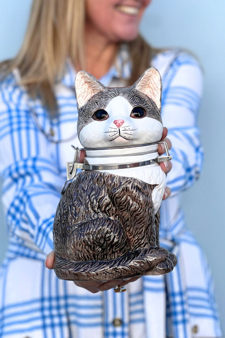 KITTY CAT CERAMIC STORAGE JAR
