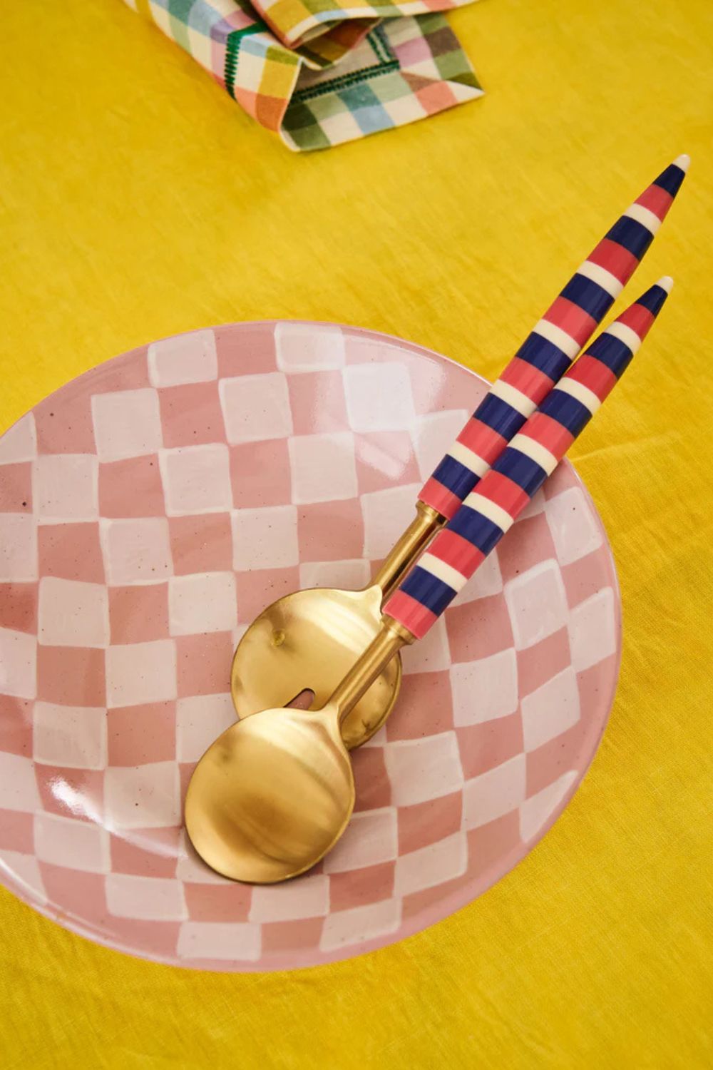 CRETE STRIPE BRASSERIE SALAD SERVERS