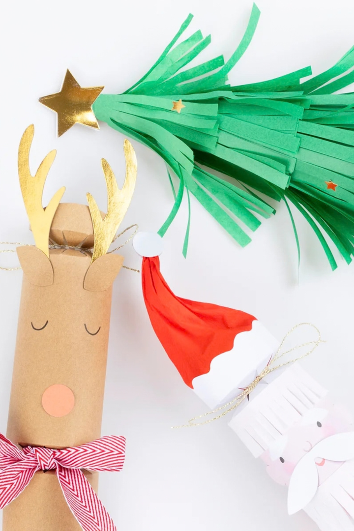 Santa, Reindeer, Tree Crackers