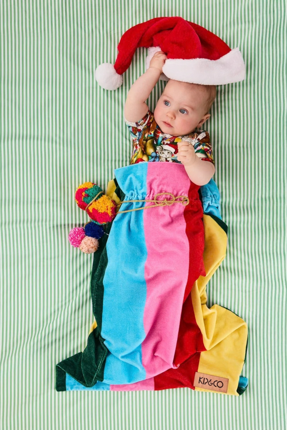 Rainbow Joy Velvet Santa Sack