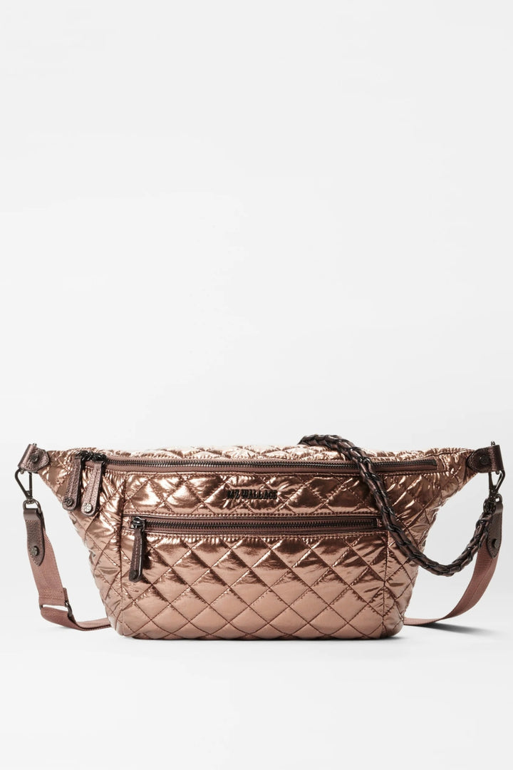 Copper Metallic Lacquer Crosby Crossbody Sling Bag