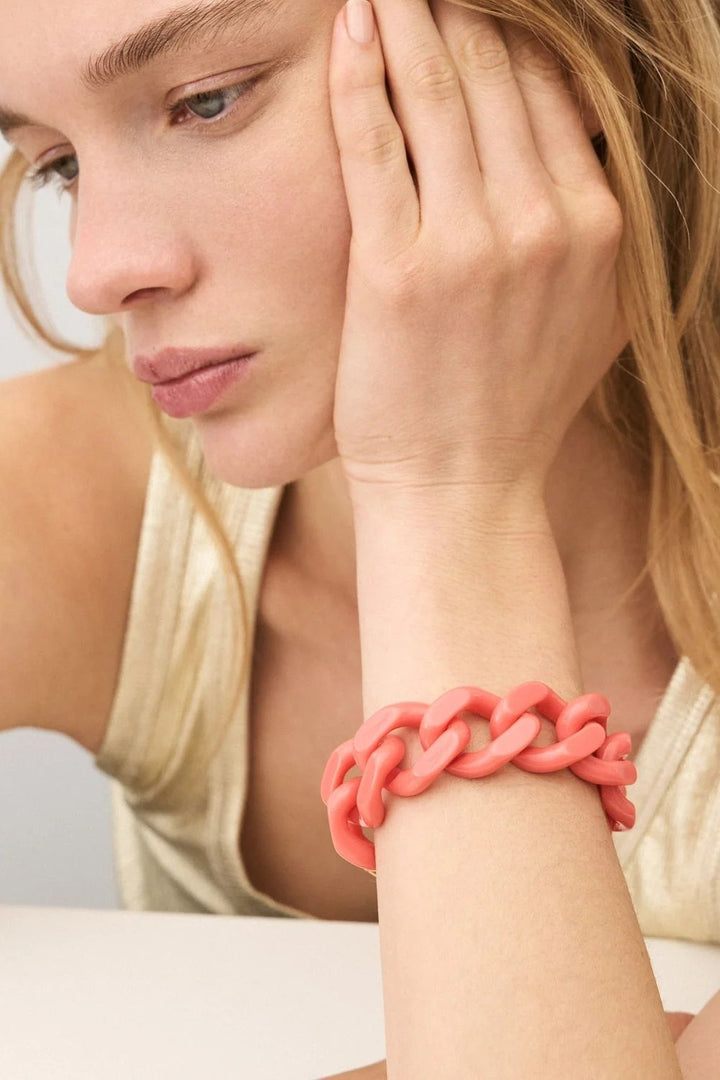 Flat Chain Bracelet-Flamingo