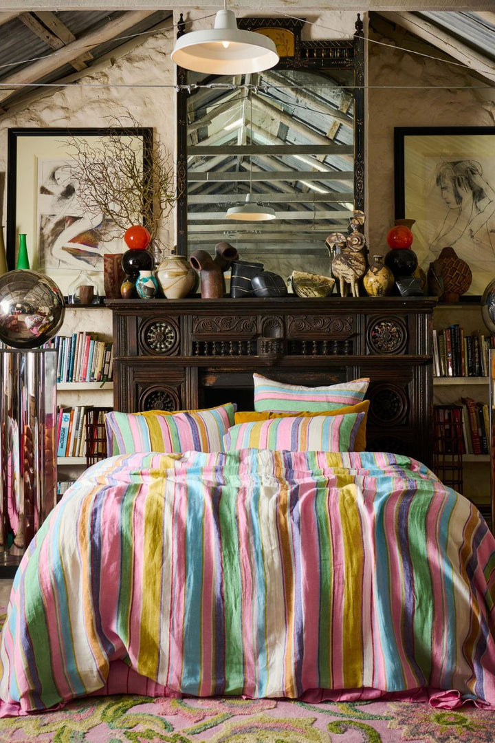 Tangier Days Linen Quilt Cover QUEEN