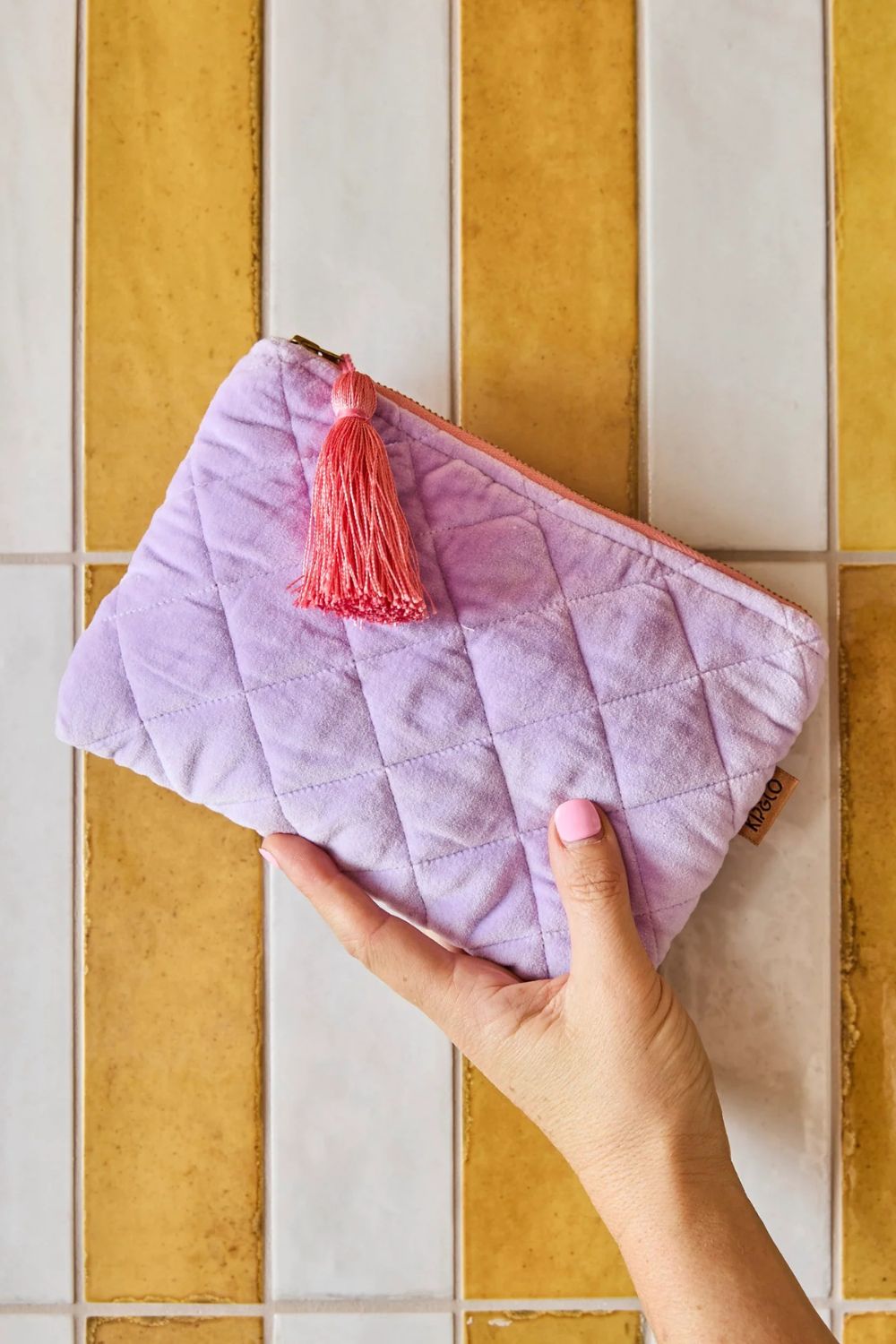 LILAC VELVET COSMETICS PURSE