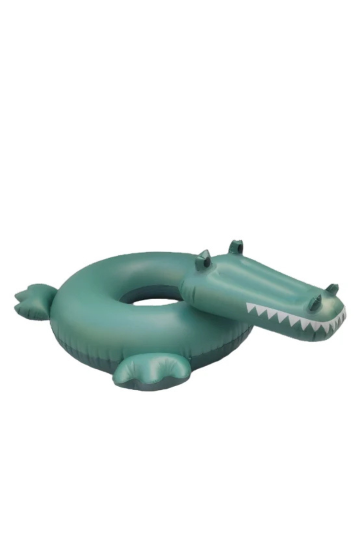 Inflatable Swim Ring - Green Crocodile