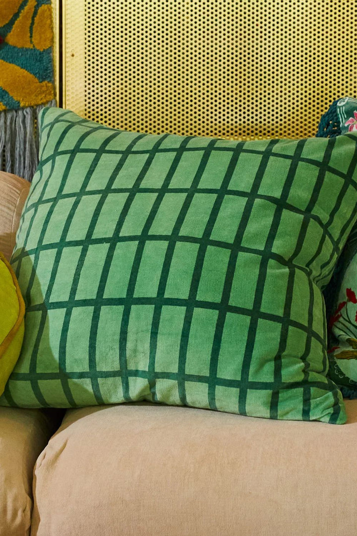 Remi Velvet Cushion - Emerald