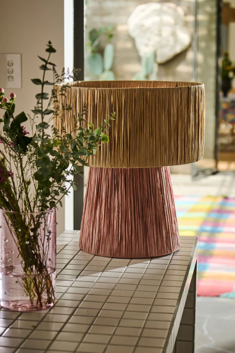 SASSAFRAS RAFFIA LAMP