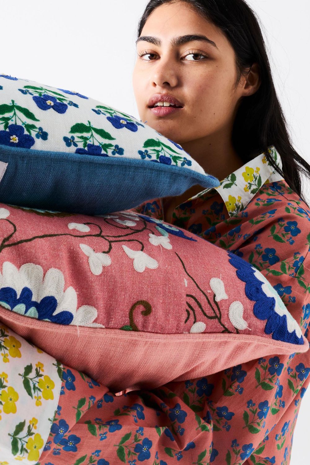 Kip&Co x Anna Spiro Isabelle Sunset Embroidered Cushion One Size