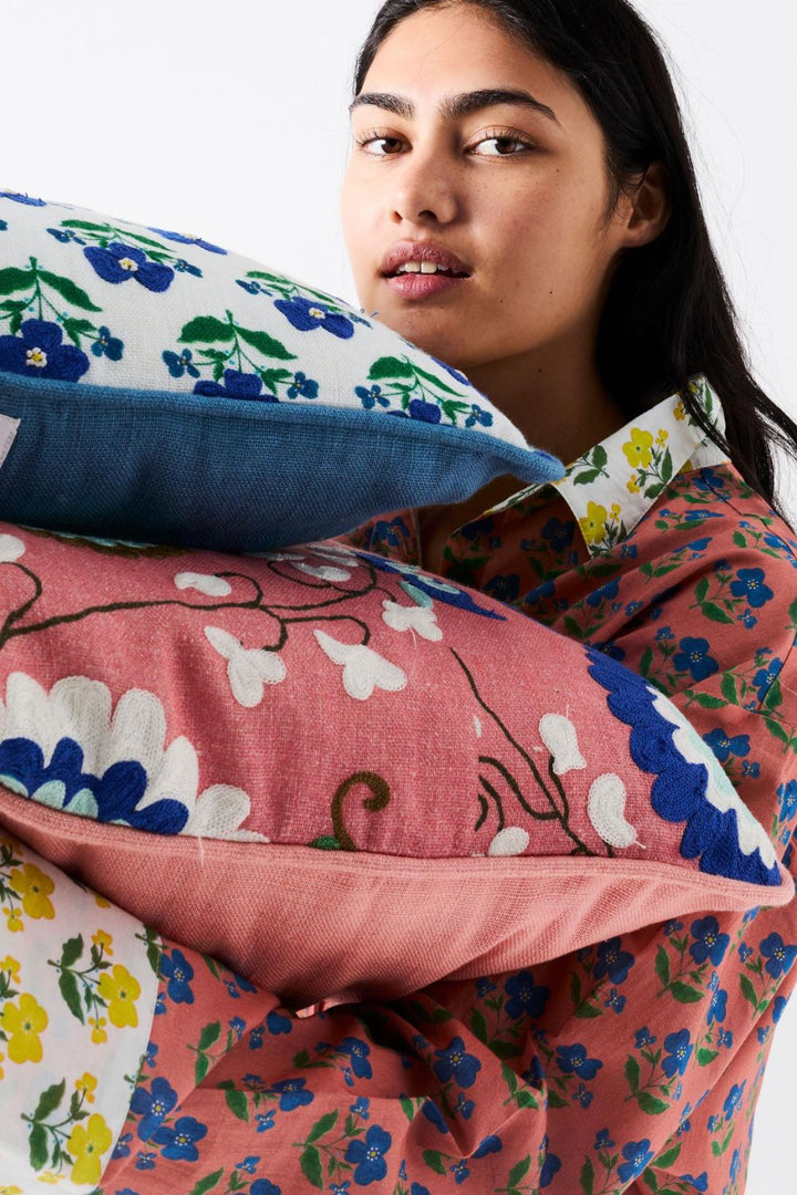 Kip&Co x Anna Spiro Isabelle Sunset Embroidered Cushion One Size