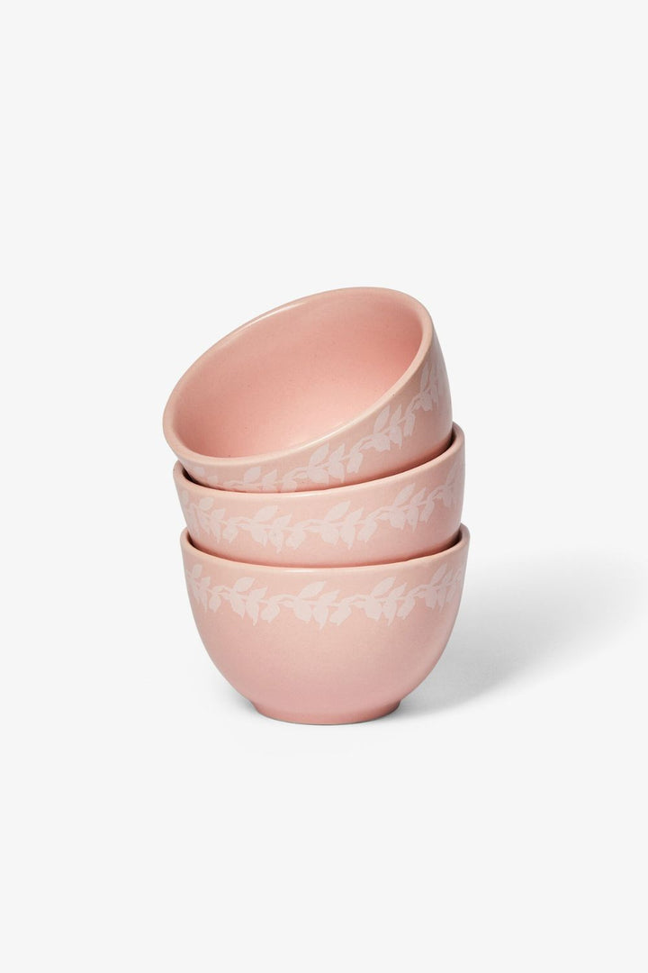 Jardin Pink Small Bowl (set of 3)