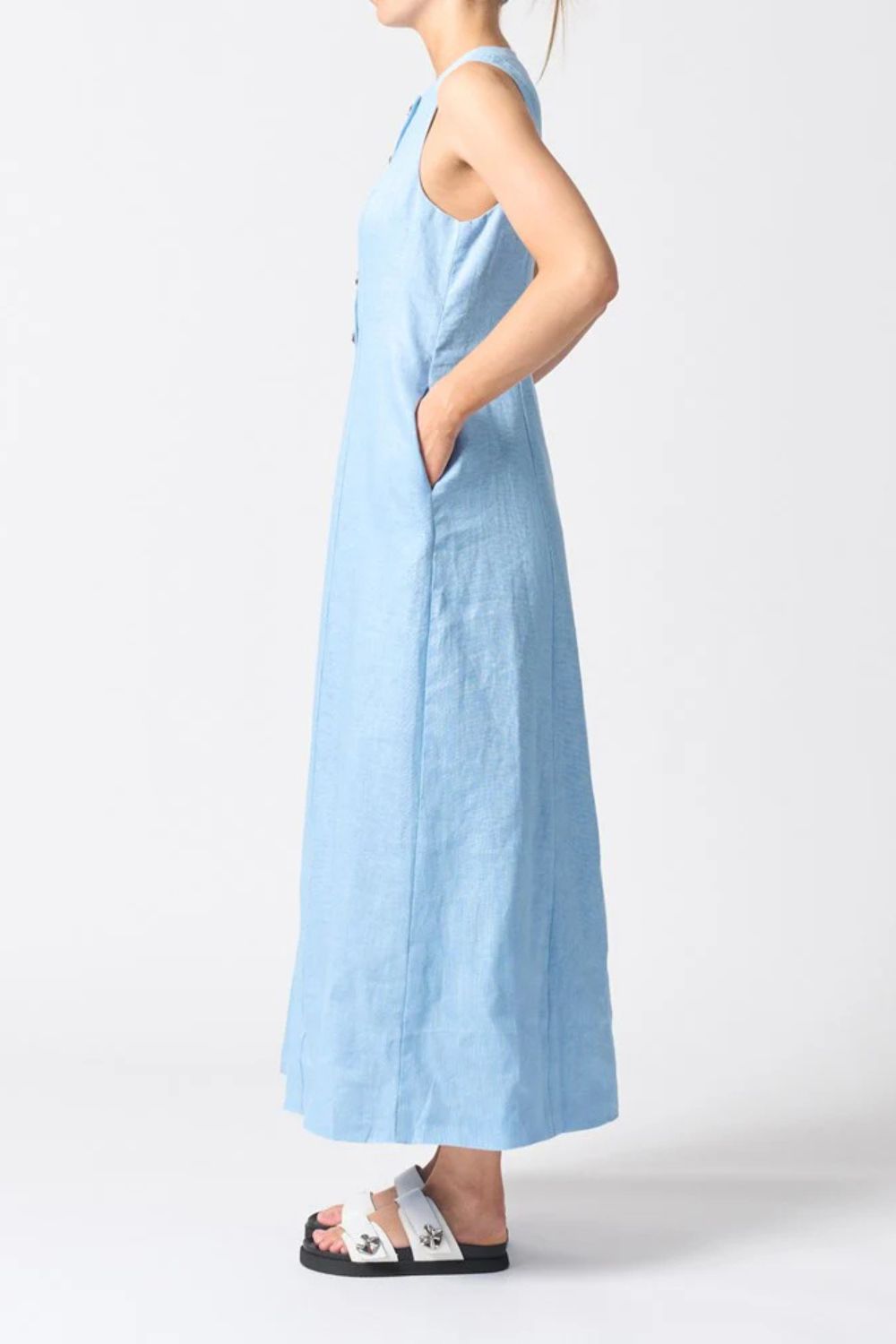Malta Midi Dress-Sky Blue