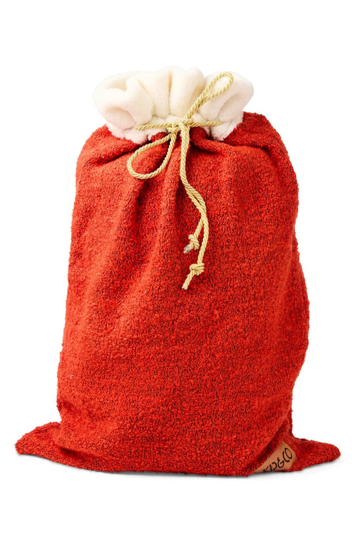 RED BOUCLE SANTA SACK