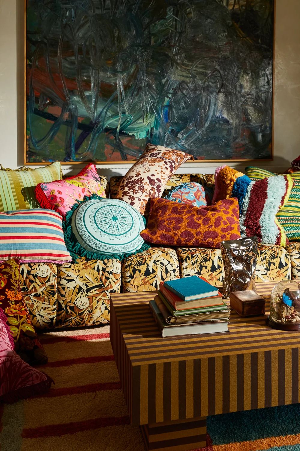 Genevieve Square Fringe Cushion
