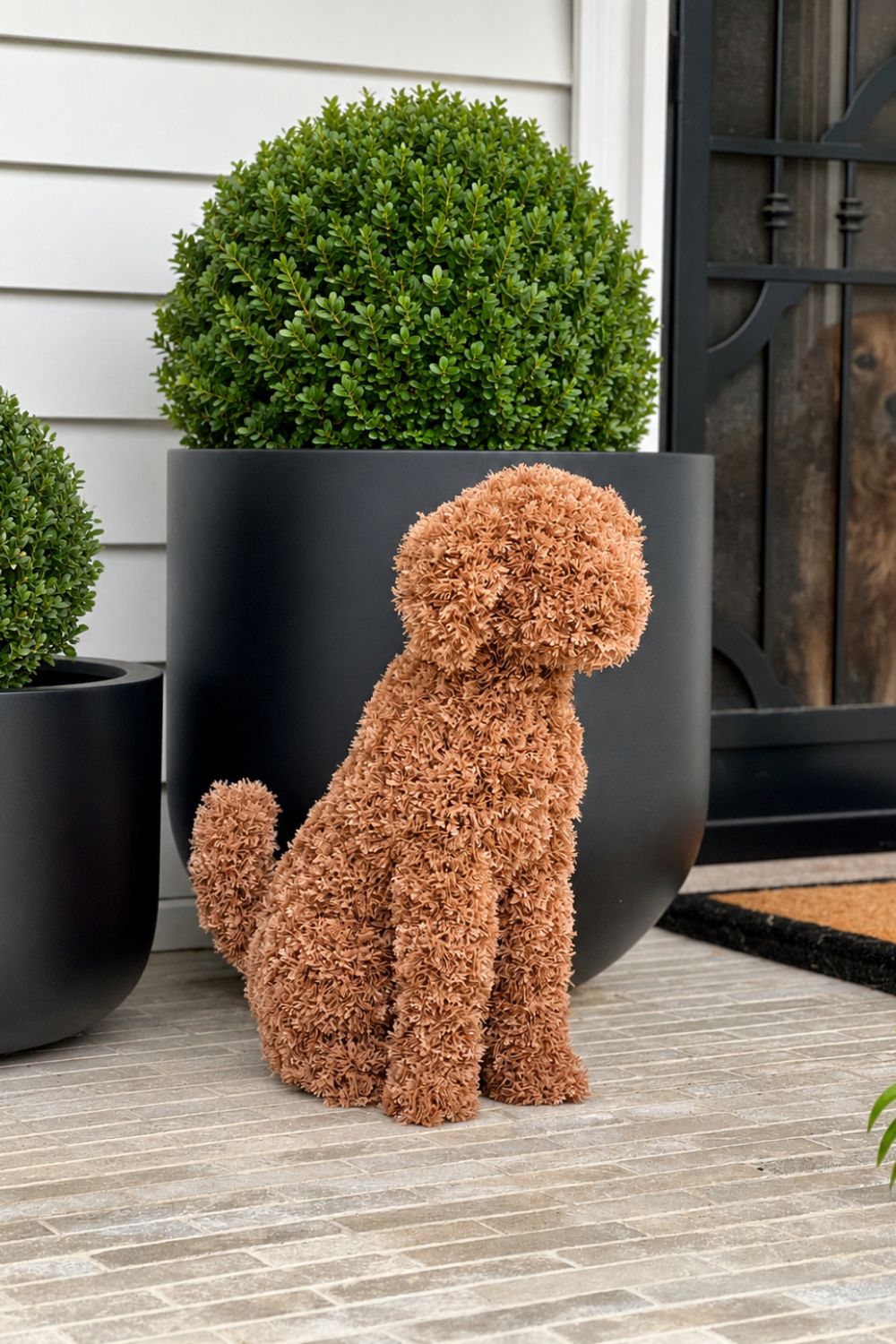 MILO Topiary Cypress Dog (UV Treated) - Light Brown
