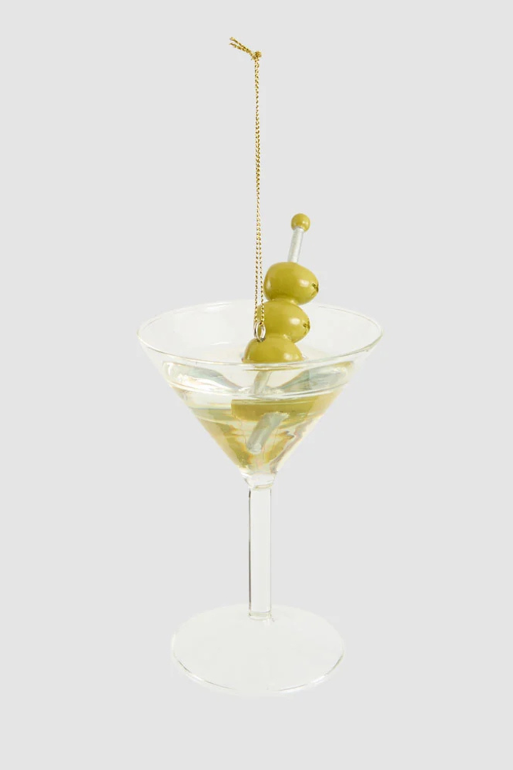 Shaken Not Stirred Glass Tree Decoration