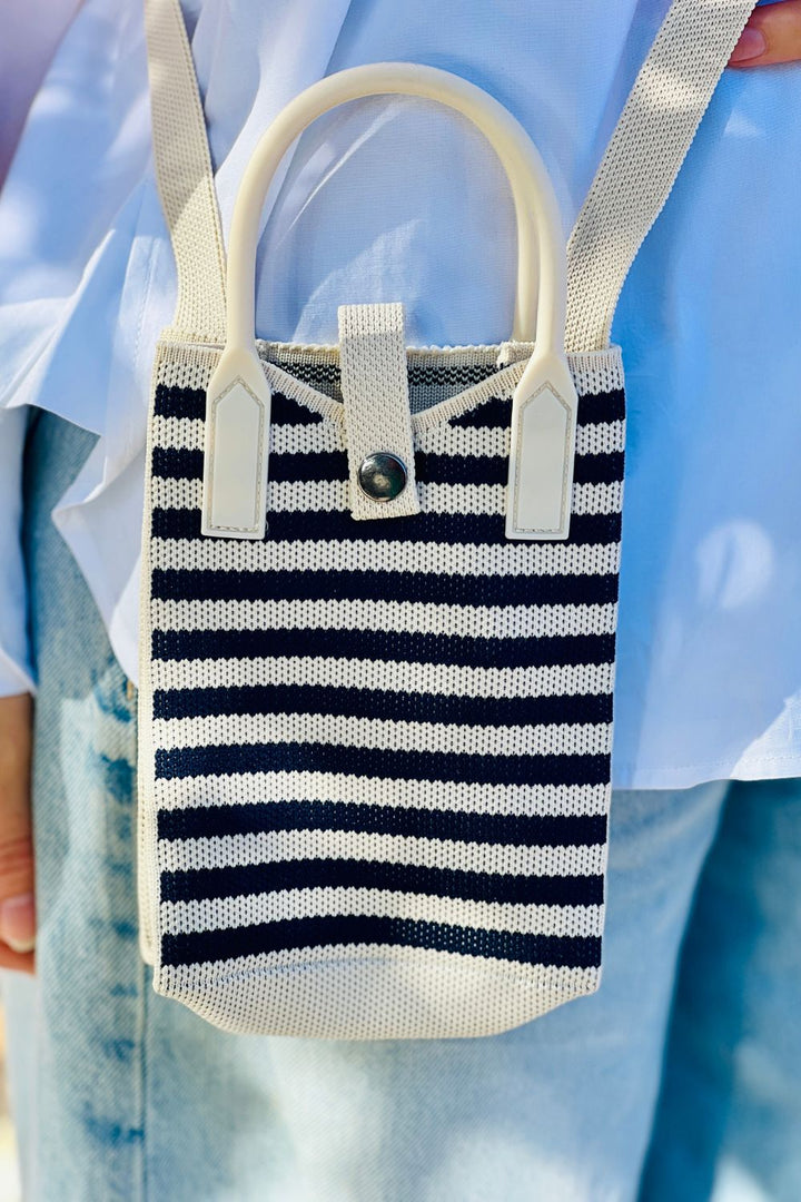 Micro Walker- Cream and Navy Stripe