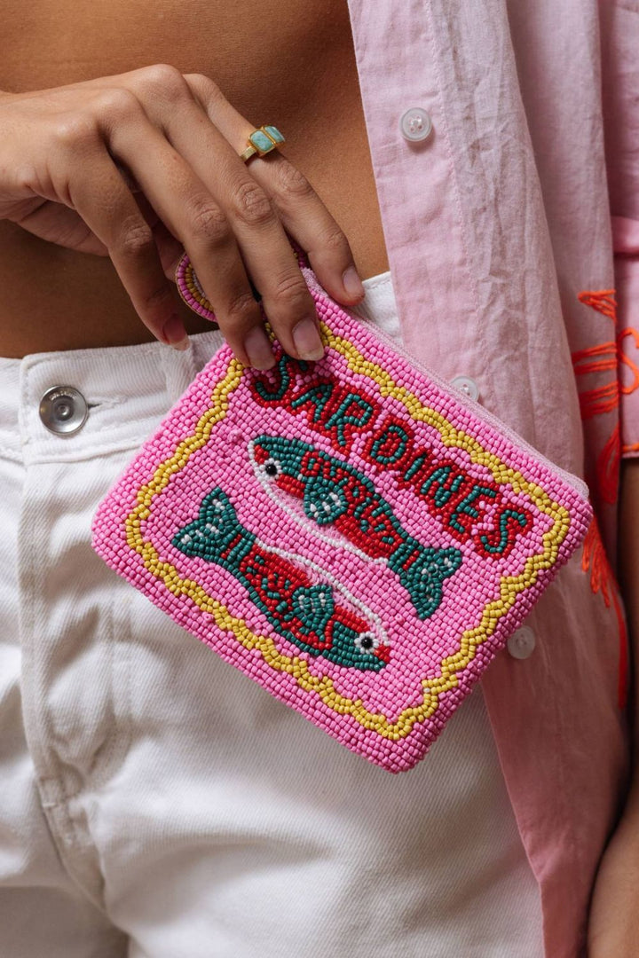 Sardines Beaded Clutch